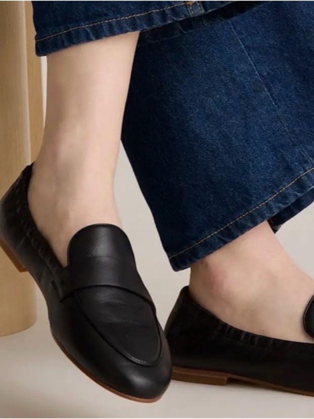 Women’s Quince Italian Leather Soft Loafer/Black Size 7 - Picture 3 of 10